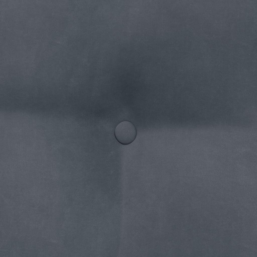 Polštář Na Záda Tmavě Šedá 80 X 24 X 50 Cm Samet