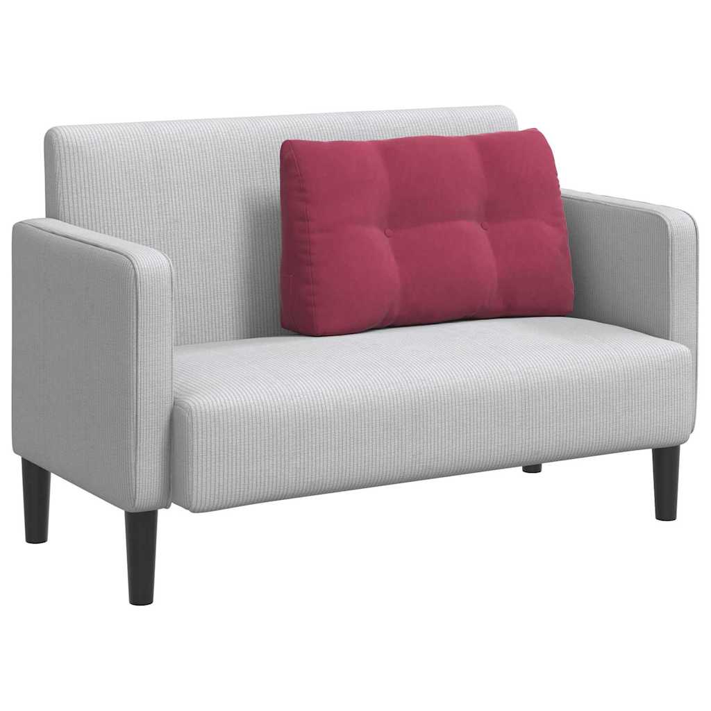 Polštář Na Záda Víno Červené 80 X 24 X 50 Cm Samet