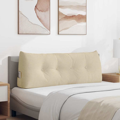 Polštář Na Záda Krémová 120 X 24 X 50 Cm Textil