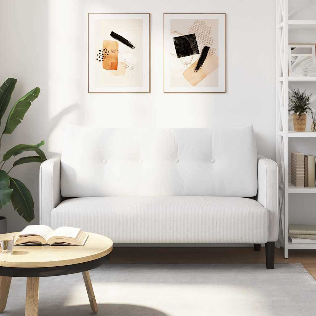 Polštář Na Záda Bílá 120 X 24 X 50 Cm Textil
