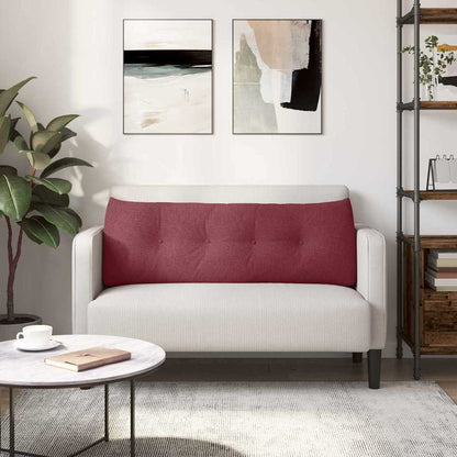 Polštář Na Záda Víno Červené 140 X 24 X 50 Cm Textil