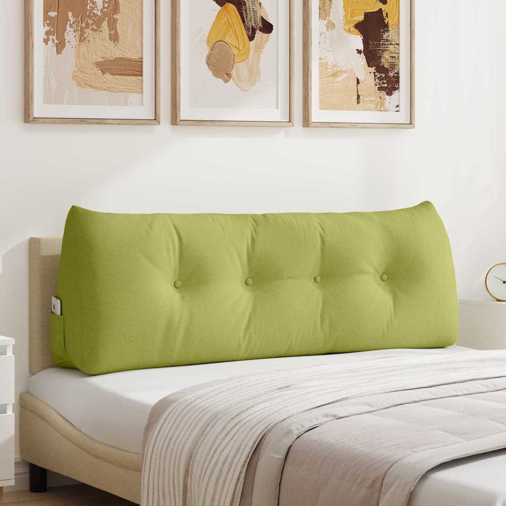 Polštář Na Záda Světlá Zelená 140 X 24 X 50 Cm Textil