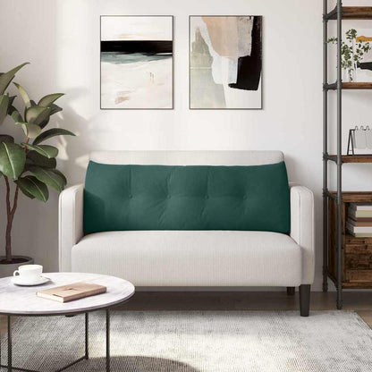 Polštář Na Záda Tmavě Zelená 140 X 24 X 50 Cm Samet