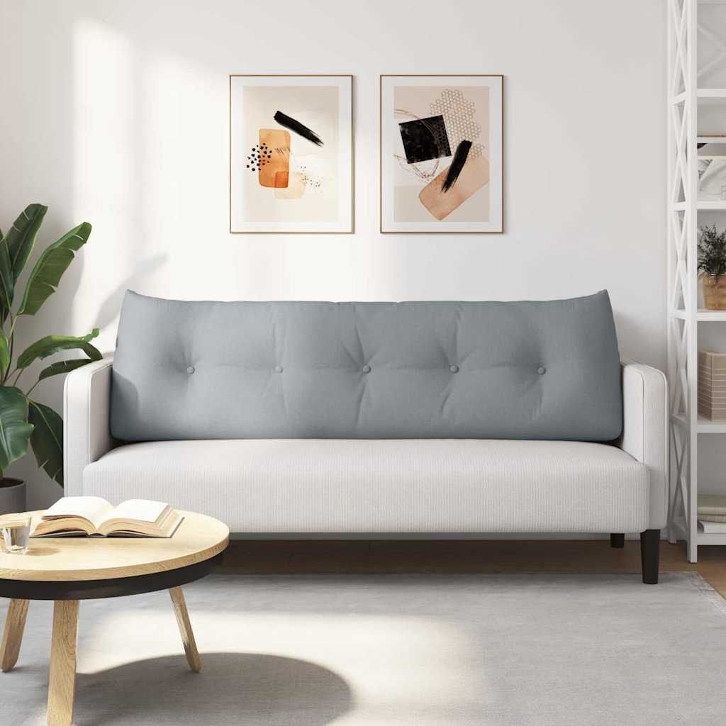 Polštář Na Záda Světle Šedá 160 X 24 X 50 Cm Textil