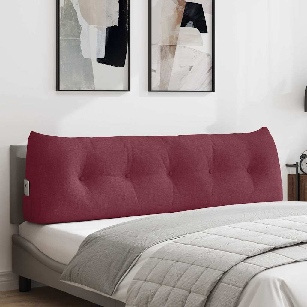 Polštář Na Záda Víno Červené 160 X 24 X 50 Cm Textil