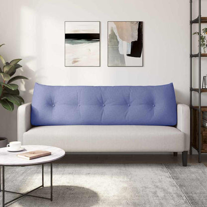 Polštář Na Záda Modrá Džínovina 160 X 24 X 50 Cm Textil