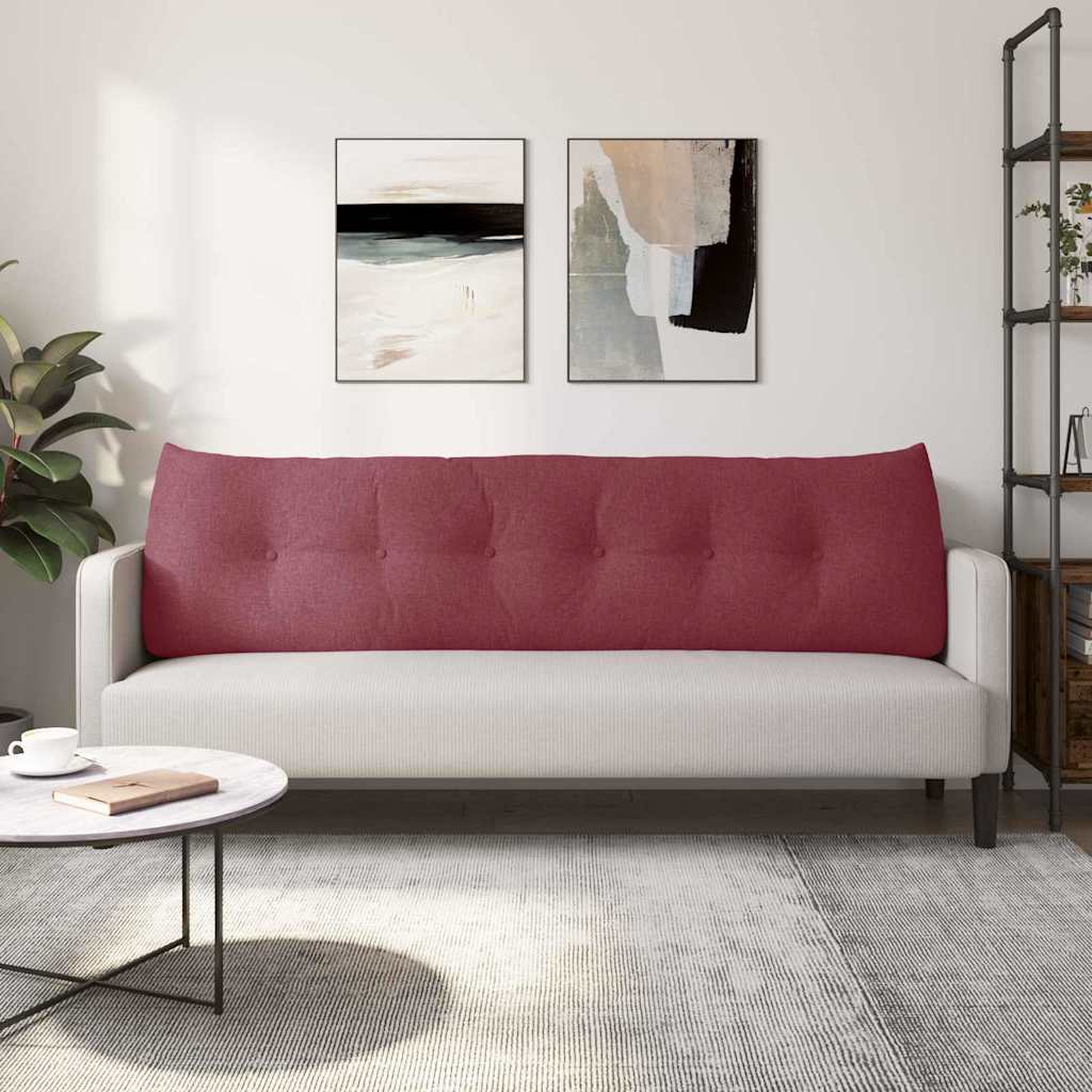 Polštář Na Záda Víno Červené 180 X 24 X 50 Cm Textil