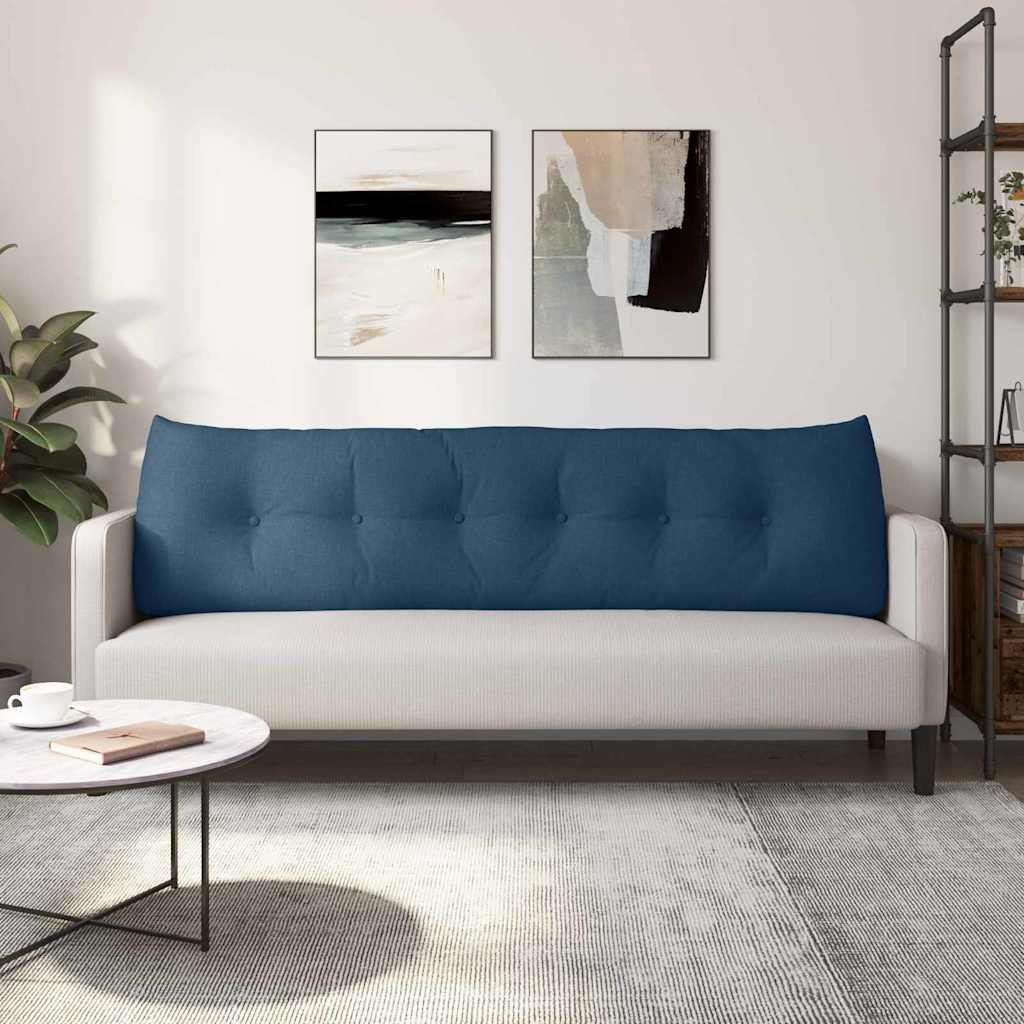 Polštář Na Záda Modrá 180 X 24 X 50 Cm Textil