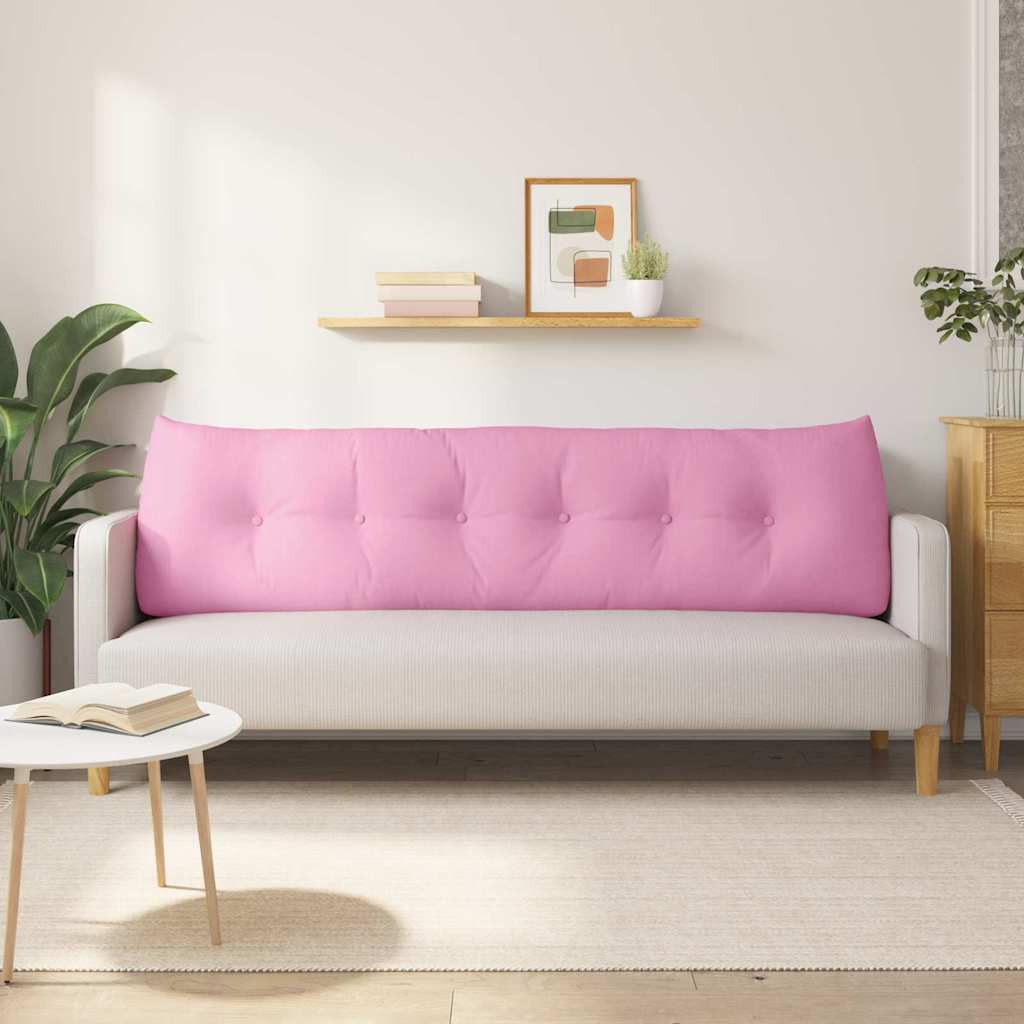 Polštář Na Záda Růžová 180 X 24 X 50 Cm Textil