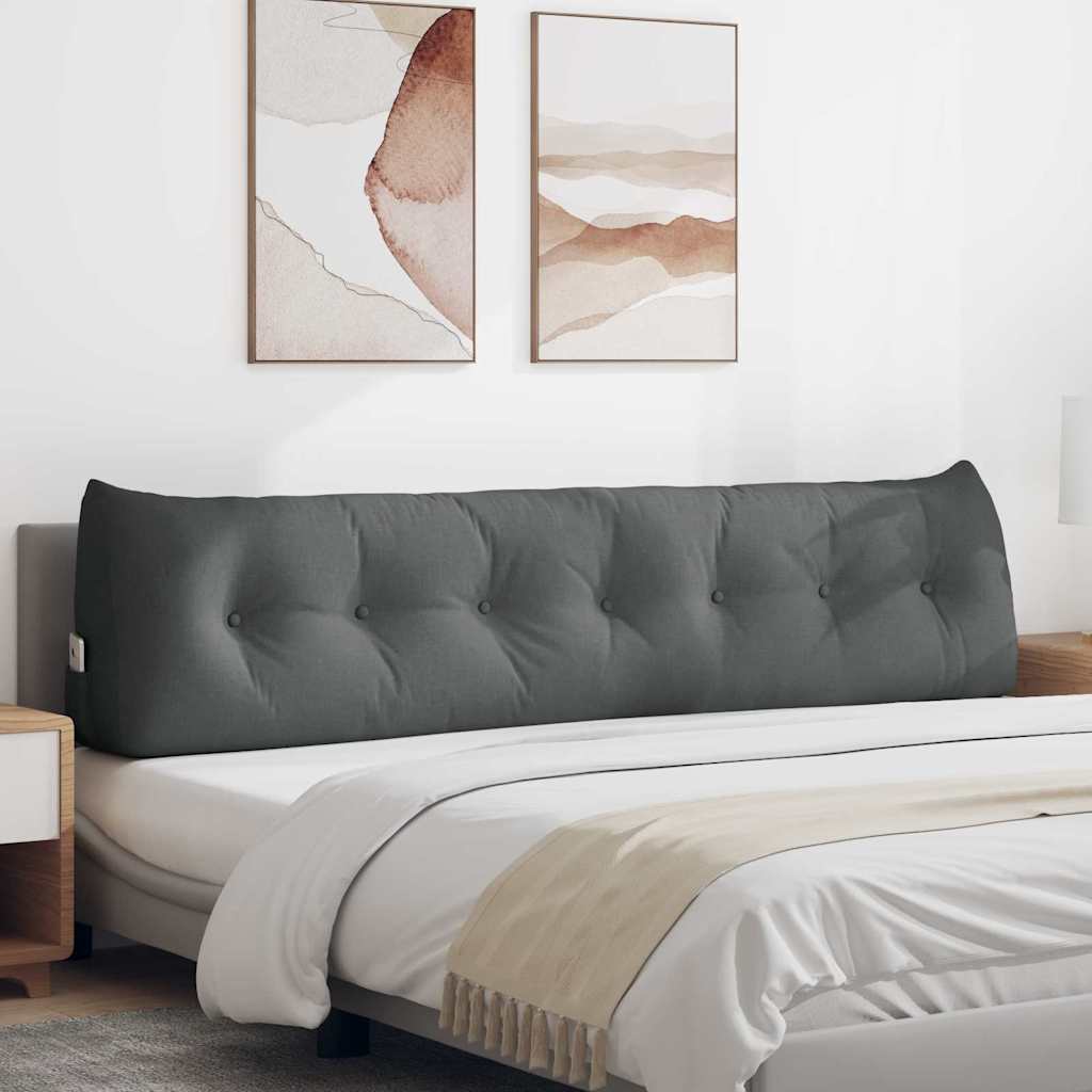 Polštář Na Záda Tmavě Šedá 200 X 24 X 50 Cm Textil