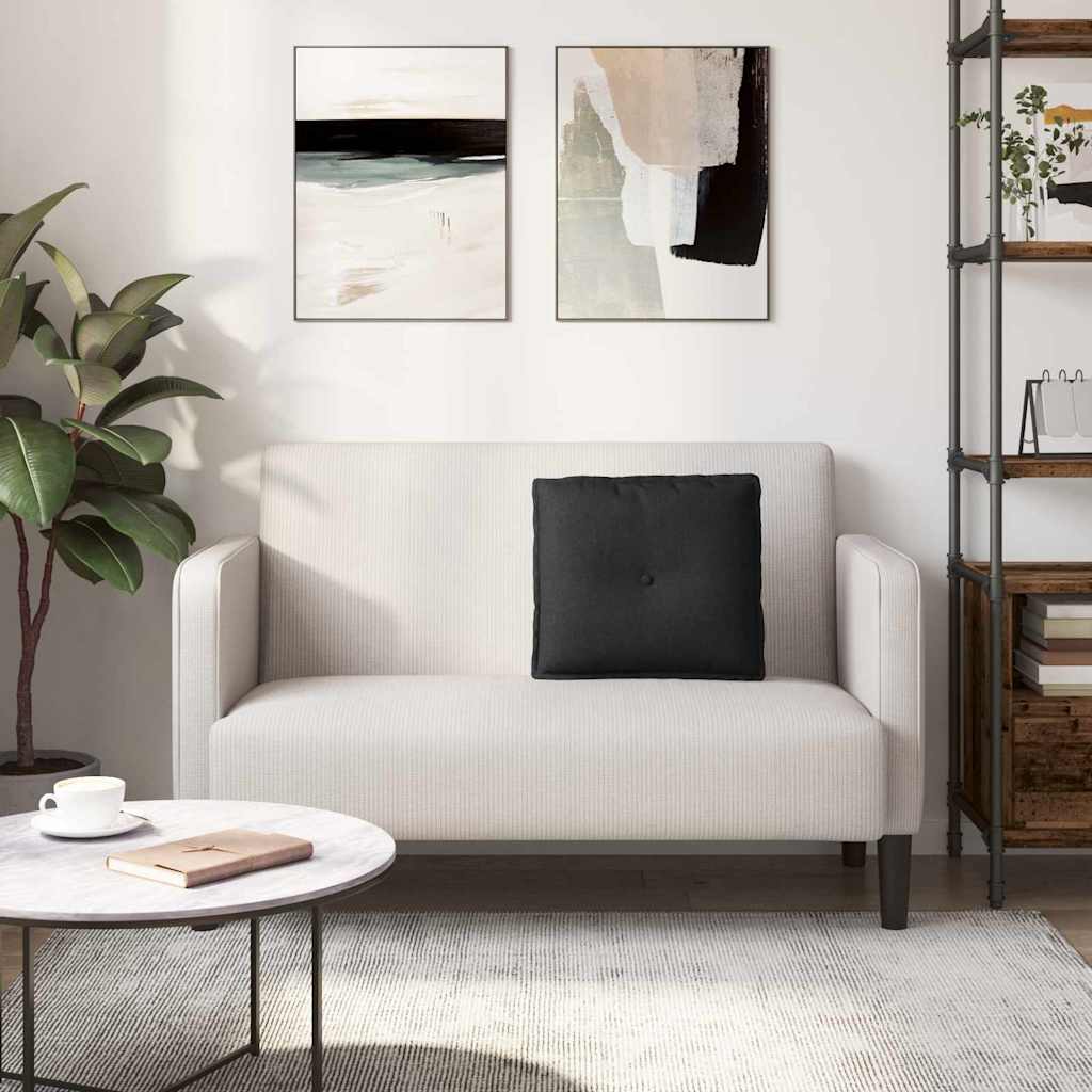 Polštář Na Záda Černá 50 X 19 X 45 Cm Textil