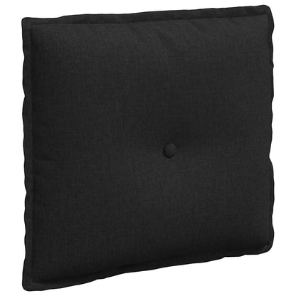 Polštář Na Záda Černá 50 X 19 X 45 Cm Textil