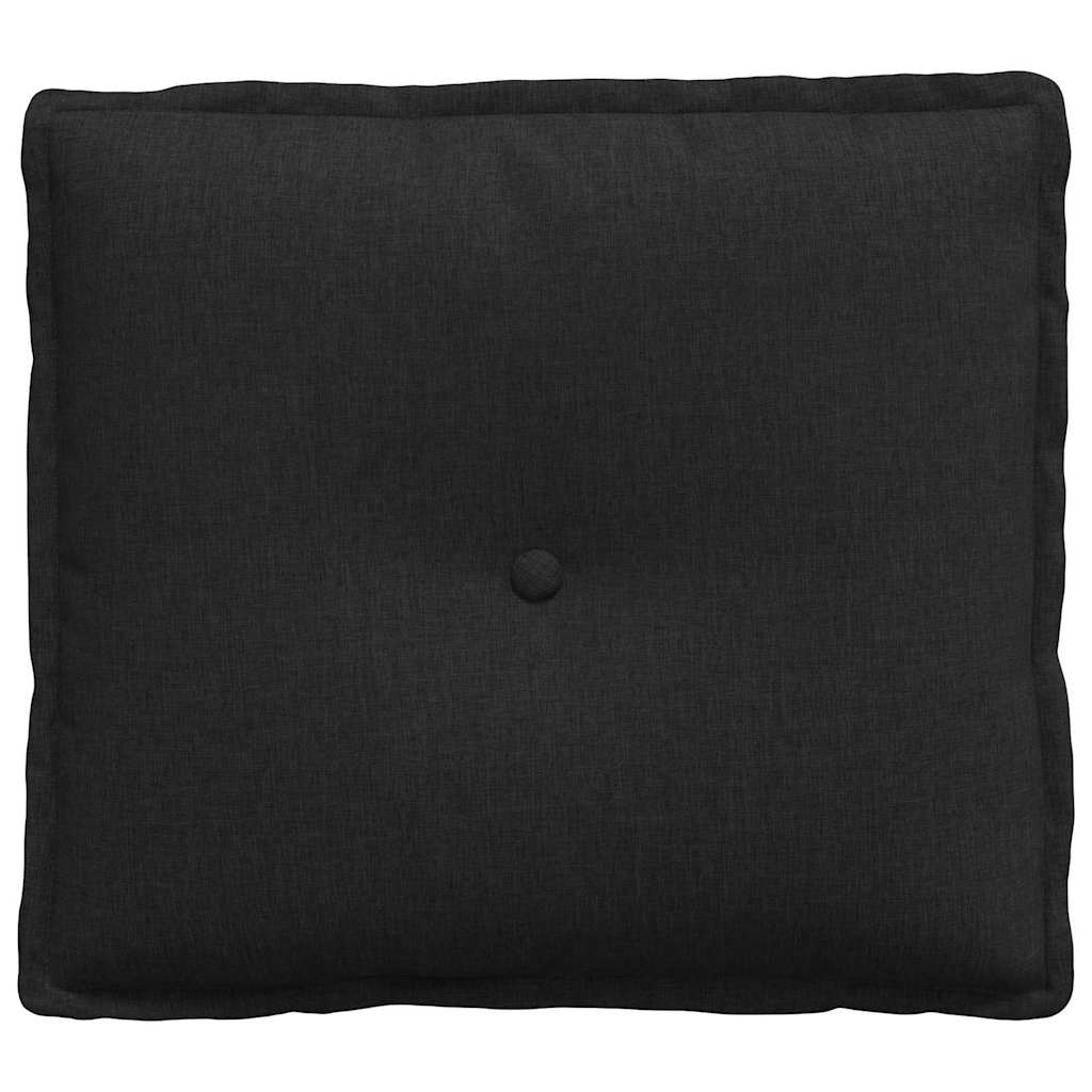 Polštář Na Záda Černá 50 X 19 X 45 Cm Textil