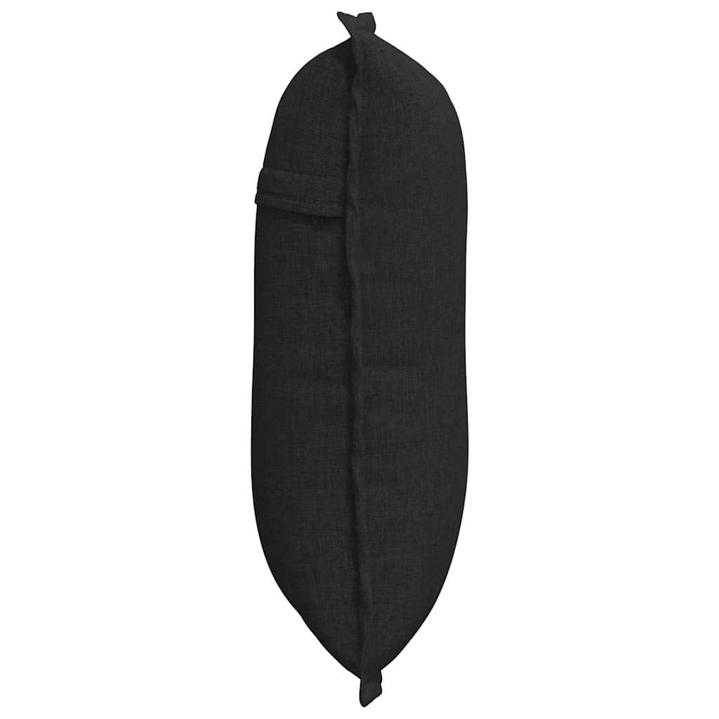 Polštář Na Záda Černá 50 X 19 X 45 Cm Textil