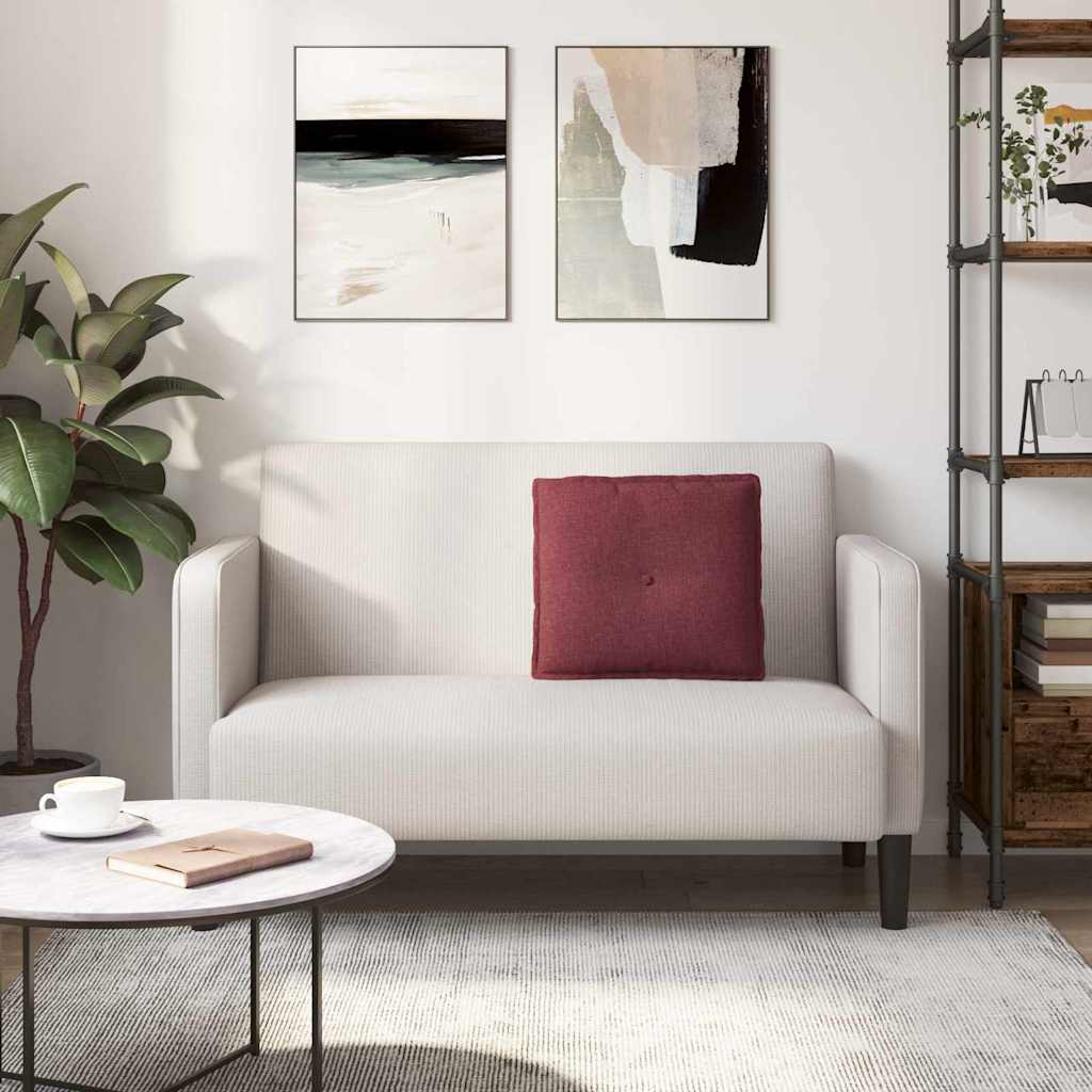Polštář Na Záda Víno Červené 50 X 19 X 45 Cm Textil