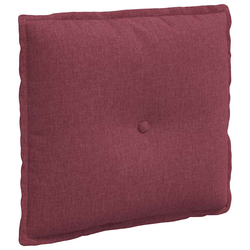 Polštář Na Záda Víno Červené 50 X 19 X 45 Cm Textil