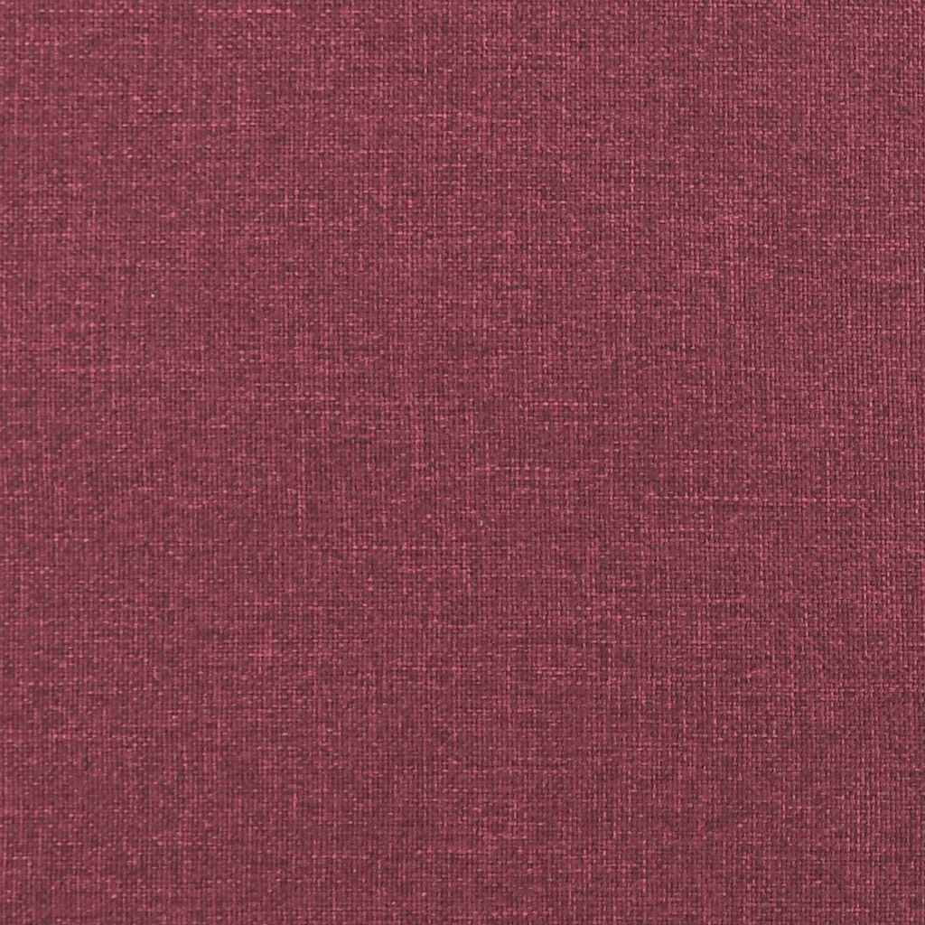 Polštář Na Záda Víno Červené 50 X 19 X 45 Cm Textil