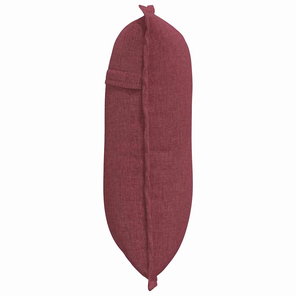 Polštář Na Záda Víno Červené 50 X 19 X 45 Cm Textil