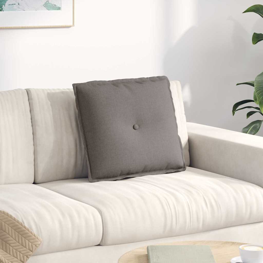 Polštář Na Záda Taupe 50 X 19 X 45 Cm Textil