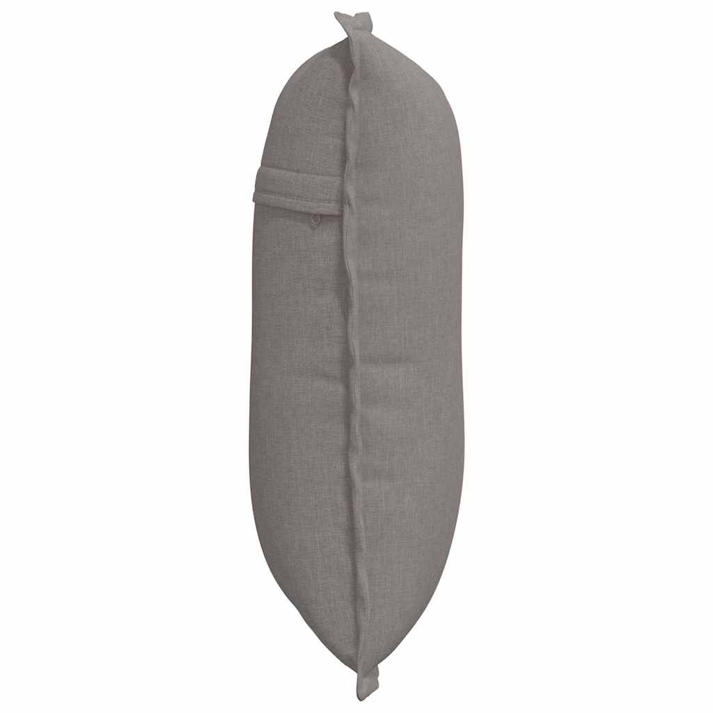 Polštář Na Záda Taupe 50 X 19 X 45 Cm Textil