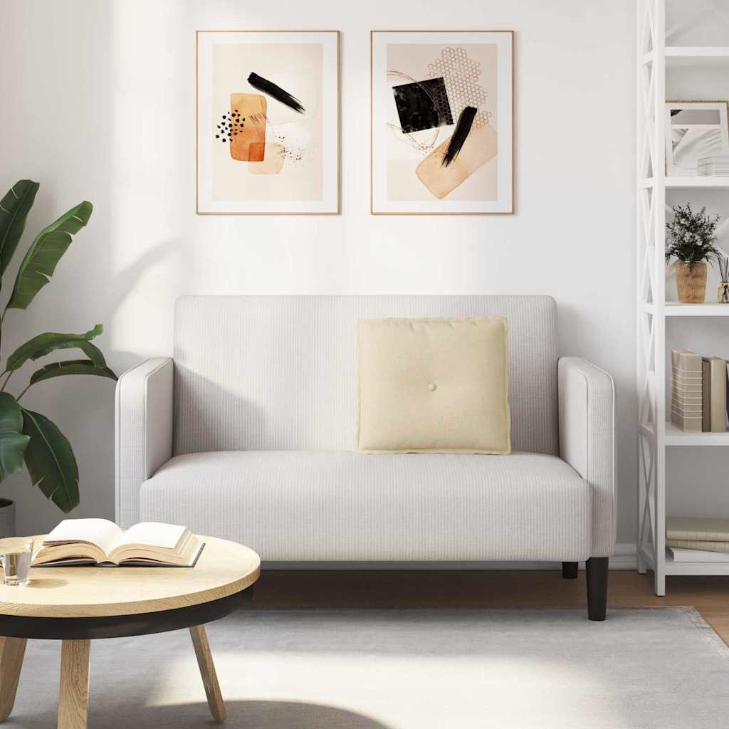 Polštář Na Záda Krémová 50 X 19 X 45 Cm Textil