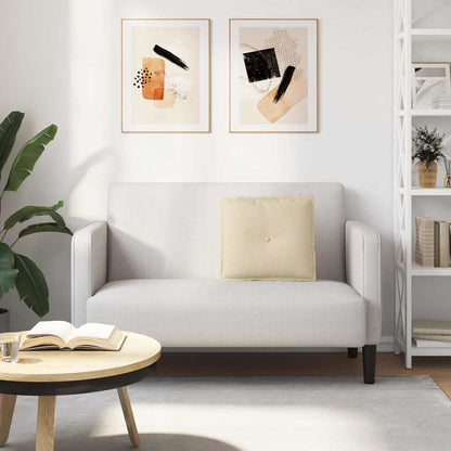 Polštář Na Záda Krémová 50 X 19 X 45 Cm Textil