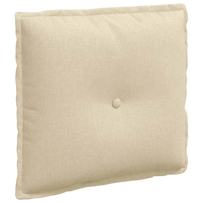 Polštář Na Záda Krémová 50 X 19 X 45 Cm Textil