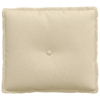 Polštář Na Záda Krémová 50 X 19 X 45 Cm Textil
