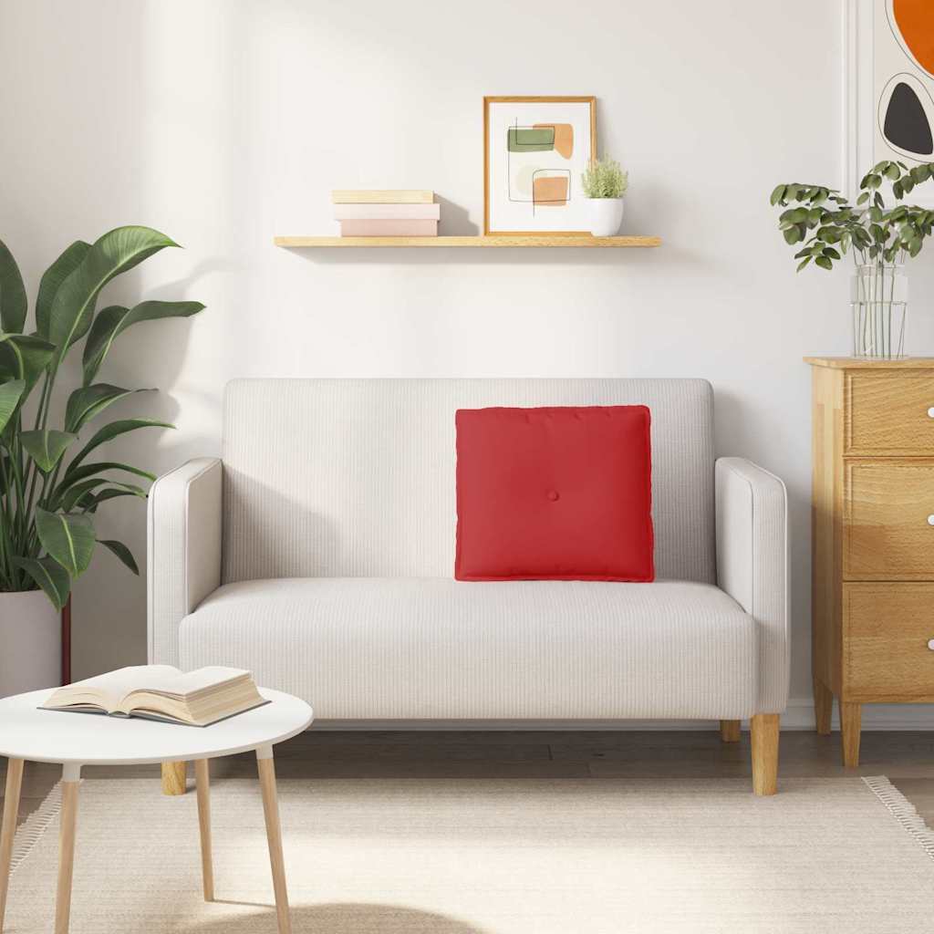 Polštář Na Záda Červená 50 X 19 X 45 Cm Textil