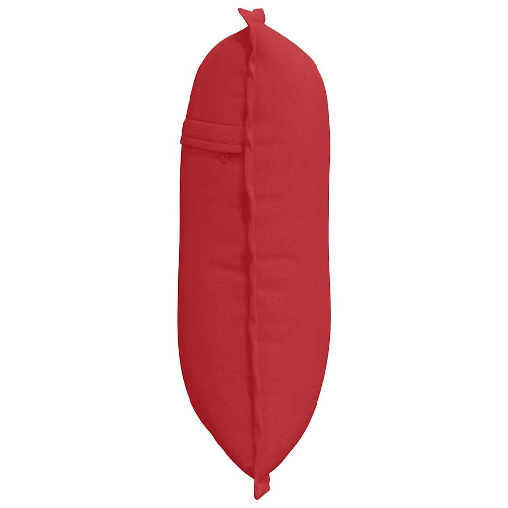 Polštář Na Záda Červená 50 X 19 X 45 Cm Textil