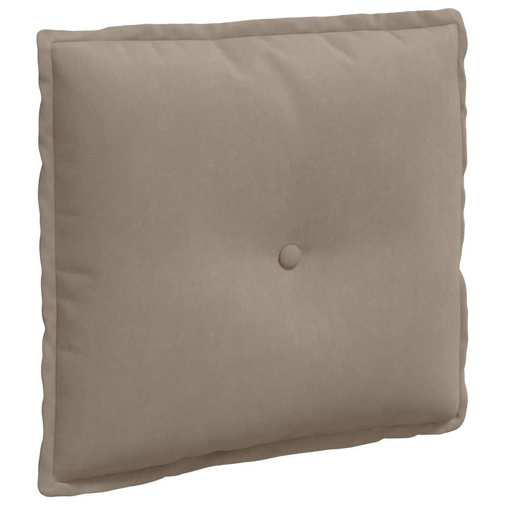 Polštář Na Záda Taupe 50 X 45 Cm Mikrovlákno