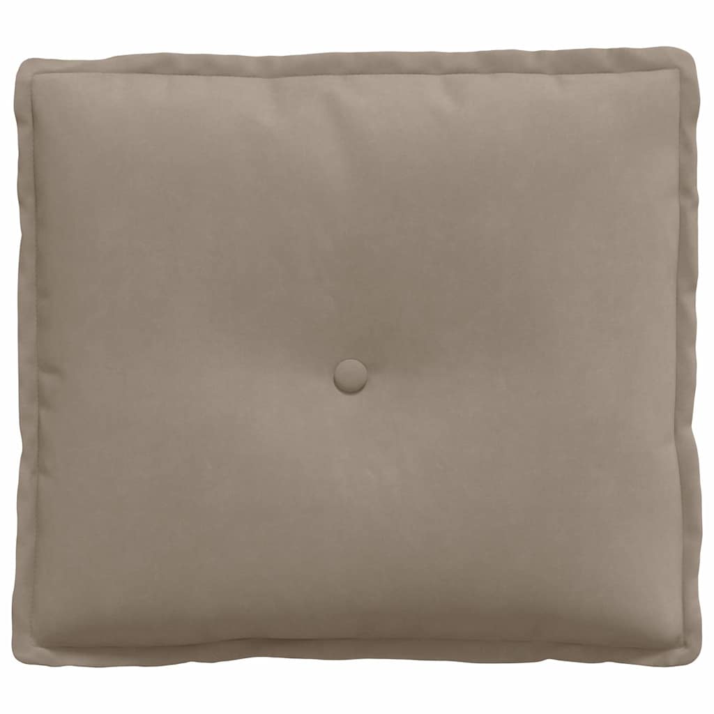 Polštář Na Záda Taupe 50 X 45 Cm Mikrovlákno