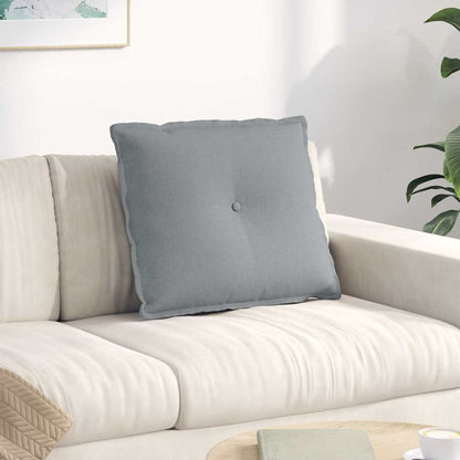 Polštář Na Záda Světle Šedá 60 X 19 X 50 Cm Textil