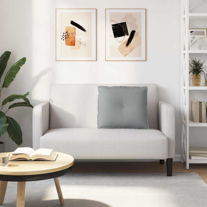Polštář Na Záda Světle Šedá 60 X 19 X 50 Cm Textil