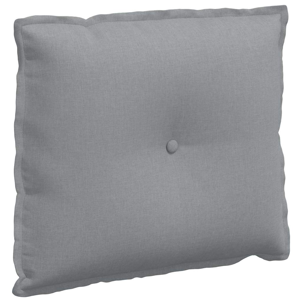 Polštář Na Záda Světle Šedá 60 X 19 X 50 Cm Textil