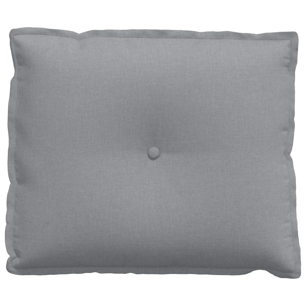 Polštář Na Záda Světle Šedá 60 X 19 X 50 Cm Textil