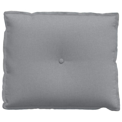 Polštář Na Záda Světle Šedá 60 X 19 X 50 Cm Textil