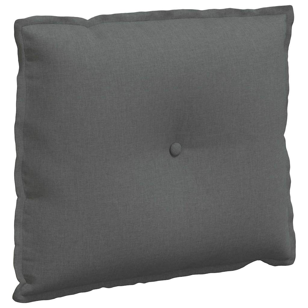 Polštář Na Záda Tmavě Šedá 60 X 19 X 50 Cm Textil