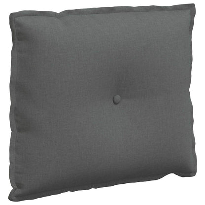 Polštář Na Záda Tmavě Šedá 60 X 19 X 50 Cm Textil