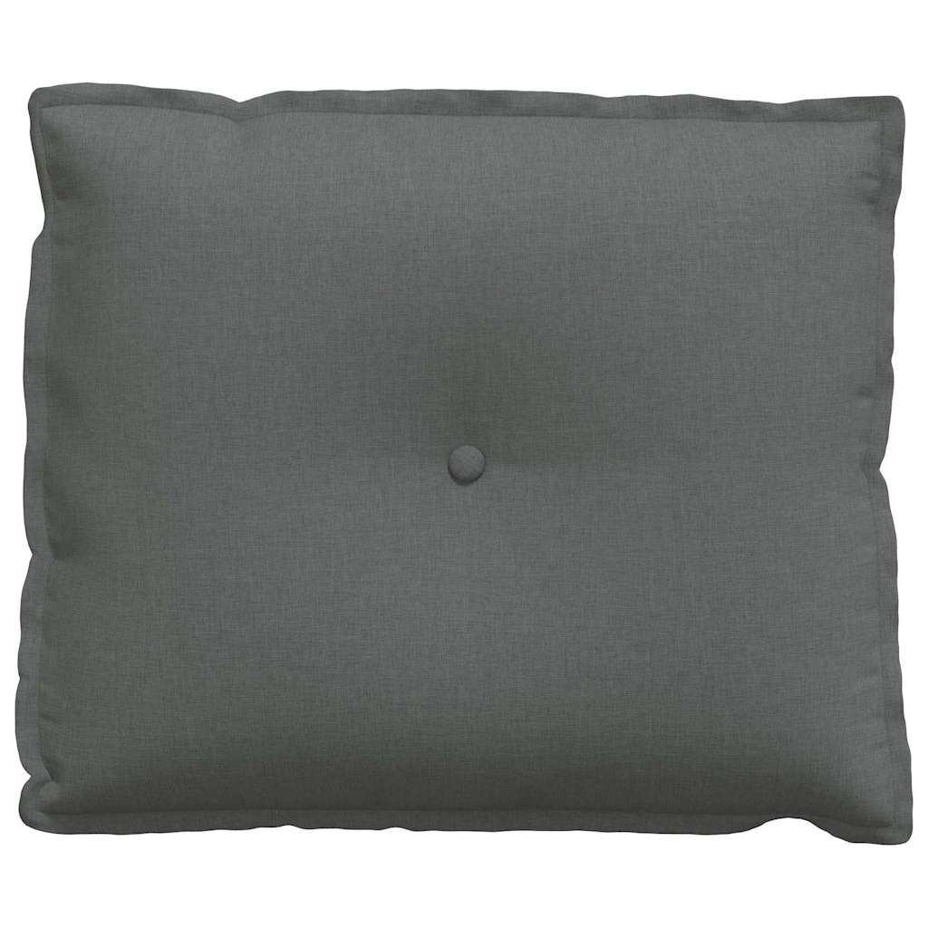Polštář Na Záda Tmavě Šedá 60 X 19 X 50 Cm Textil