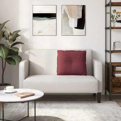 Polštář Na Záda Víno Červené 60 X 19 X 50 Cm Textil