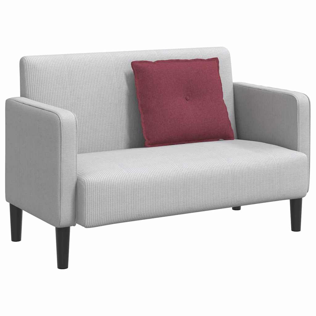Polštář Na Záda Víno Červené 60 X 19 X 50 Cm Textil