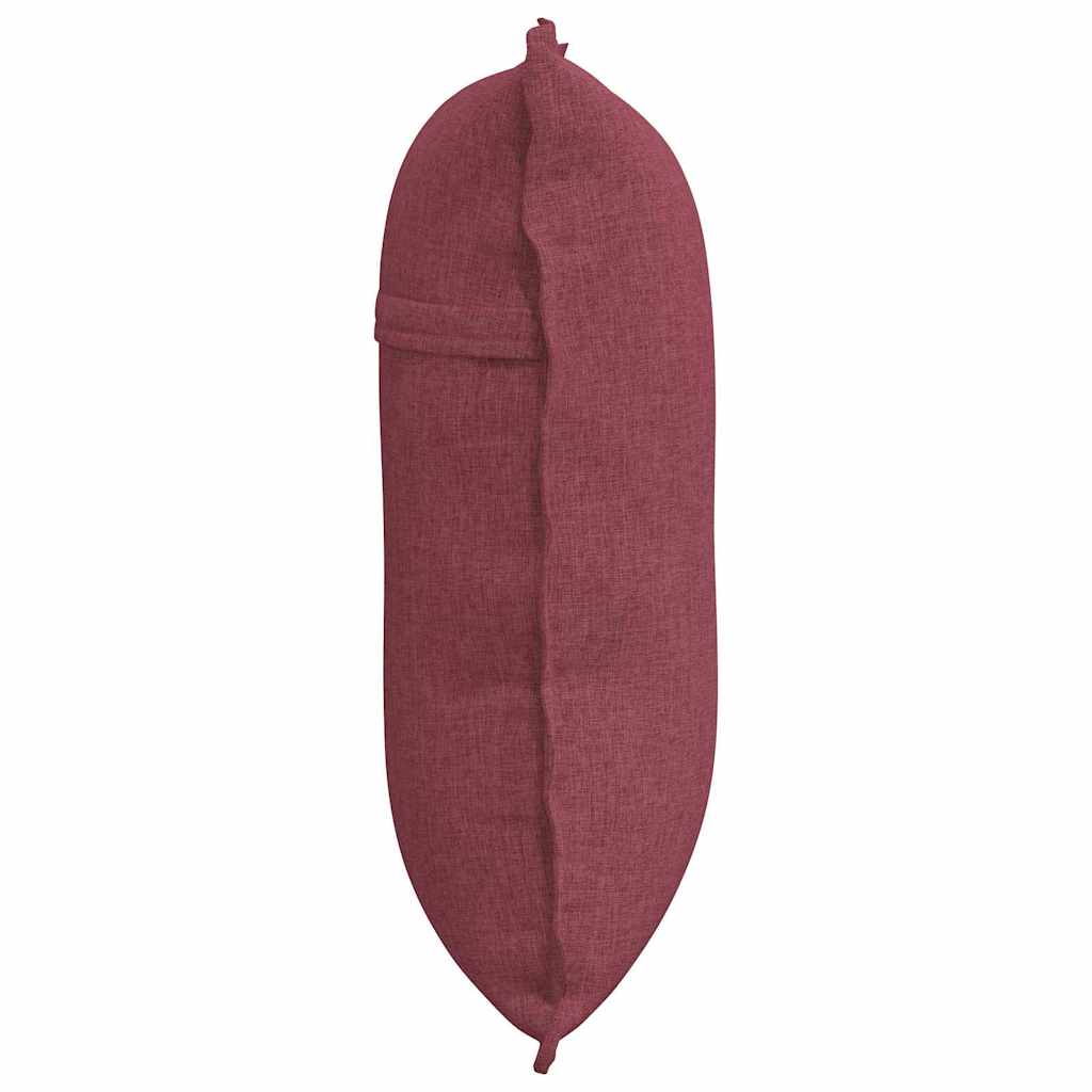 Polštář Na Záda Víno Červené 60 X 19 X 50 Cm Textil