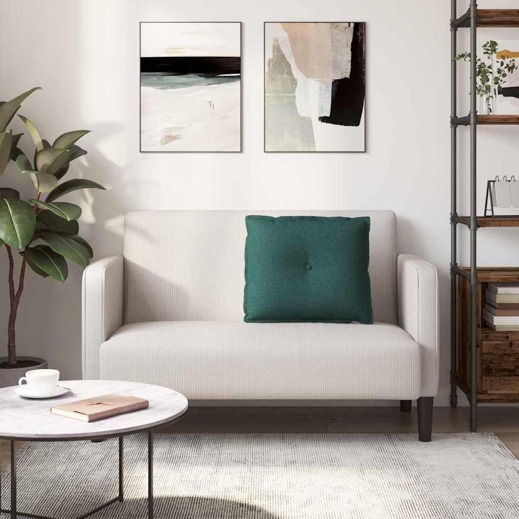 Polštář Na Záda Tmavě Zelená 60 X 19 X 50 Cm Textil