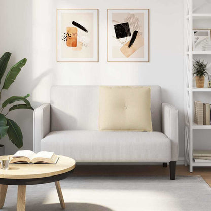 Polštář Na Záda Krémová 60 X 19 X 50 Cm Textil