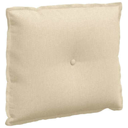 Polštář Na Záda Krémová 60 X 19 X 50 Cm Textil