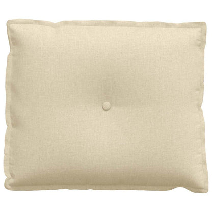 Polštář Na Záda Krémová 60 X 19 X 50 Cm Textil