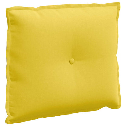 Polštář Na Záda Světlá Žlutá 60 X 19 X 50 Cm Textil