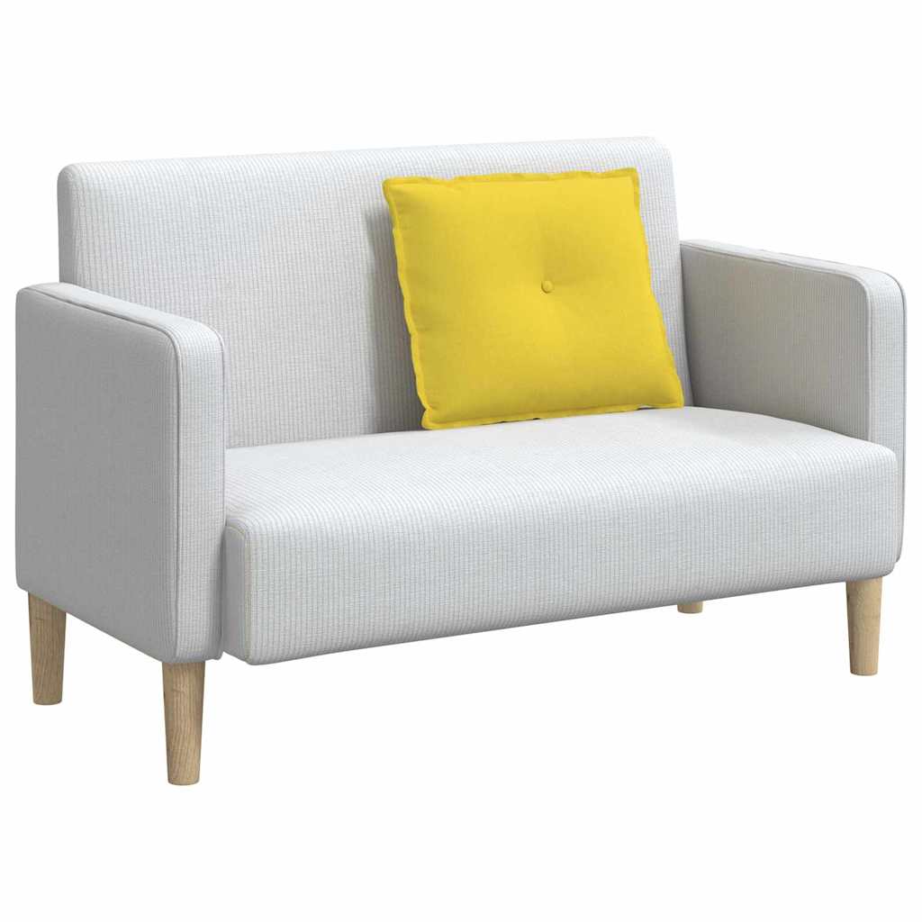 Polštář Na Záda Světlá Žlutá 60 X 19 X 50 Cm Textil