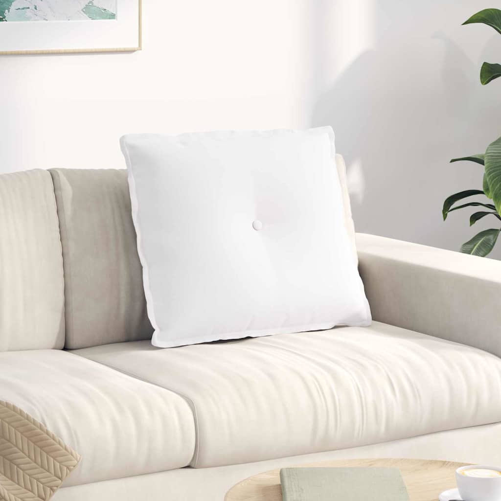 Polštář Na Záda Bílá 60 X 19 X 50 Cm Textil